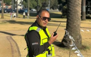 Construction site security guard in Melbourne